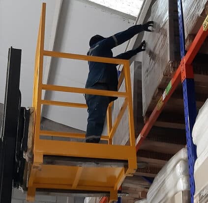 jaula de trabajo para montacargas